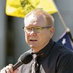 Rep. Robert Sutherland at a "March For Our Rights" rally in Olympia in 2019. (Washington State House Republicans)