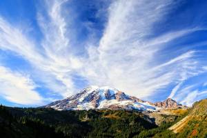 A view of Mt. Rainier from Stevens Canyon Road. Photo by Lou Elke - on and off / flickr.com/photos/lou-elke