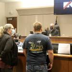 Ryterra Quarry owner Jason Wood testified Thursday, July 28, against Aaron Lincoln, asking Judge Ketu Shah keep his bail at $750,000. The Courier-Herald was instructed by the judge to not take any photo of Lincoln that would show his face. Photo by Ray Miller-Still