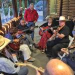Jam sessions outside the Enumclaw Expo Center Field House are a common sight during the Northwest Western Swing Music Festival, where people can bring their instruments and join in the fun. File photo by Randy Hill, leader of the western swing band, The Oregon Valley Boys. File photo by Randy Hill, leader of the western swing band, The Oregon Valley Boys.