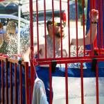 The dunk tank provided some relief from the sun Saturday at the handcar races. Photo by Ray Miller-Still