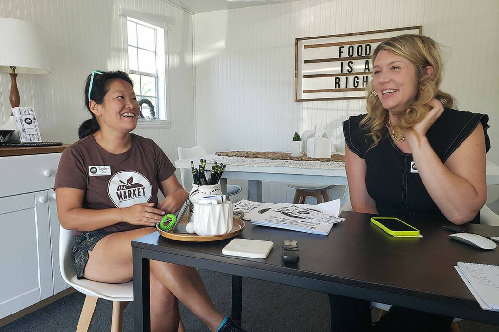 The Markets Delivery and Locker manager Taylor Larsen and CEO Stacey Crnich are always looking for ways to increase access of food services to Plateau locals. Photo by Ray Miller-Still