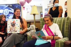 Photo by Ray Miller-Still
Sunnie Burger, Cascade Place resident, recently turned 100.