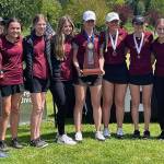 Photo courtesy White River High School
Repeating last years success could be an uphill battle, with many veteran golf players having graduated. Pictured is Coach Anna Rose, Alle Kelmkow, Sophie Ross, Abby Rose, state champion Brooke Gelinas (graduated), Brooke Mahler (graduated), Lexie Mahler, and Emily Moser after last years state tournament.