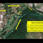 In order to free up room for salmon, Boise Creek will be rechanneled and restored along the edge of the Enumclaw Golf Course. This will not only provide shade for the salmon, which is vital for their survival upstream, but also keep the creek from flooding the golf course, which has resulted in some holes being closed in the past. Image courtesy the city of Enumclaw