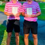 Buckleys Zach Miller (right) and playing partner Brock Maulding qualified last week for the U.S. Amateur Four-Ball Championship, to be played next spring in South Carolina. Contributed photo