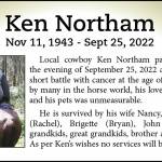 Obit for Ken Northam