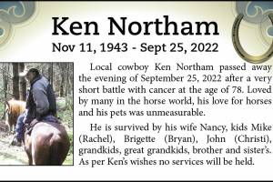 Obit for Ken Northam