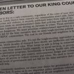 This letter from the ACLU appeared in the Federal Way Mirror and other newspapers in King County this month. Photo by Alex Bruell.