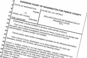 Charging papers for Carbonado man Daniel Ray Evans.