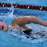 With the regular season and the SPSL 2A meet behind them, select swimmers are gearing up for this weekends West Central District competition. Among those taking part will be Enumclaw Highs Kate Perlot, pictured here during a recent home meet. Photo by Kevin Hanson