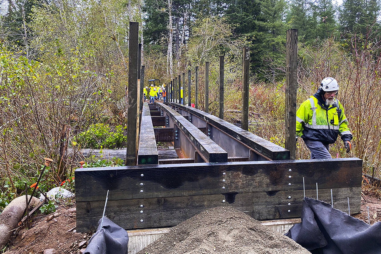 King Çounty recently built a bridge crossing the Ravensdale Creek in the Black Diamond Open Space, replacing an illegal bridge. Photo courtesy King County