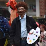 There are no mistakes, just happy accidents; but this Bob Ross costume was on point Monday afternoon. Photo by Alex Bruell.