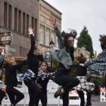 The dancers of the Plateau Ballet Repertory Theatre put on several performances of Thriller Monday night, leaping, screaming and twirling to the delight of visitors on Cole Street. Photo by Alex Bruell.