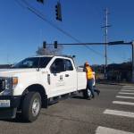 Crews had closed southbound SR 169 near Krain Corner north of Enumclaw. Photo by Ray Miller-Still.