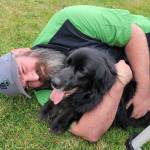 Contributed photo
Johnathan Monson and his dog Evelyn; he said its thanks to her that this years food drive raised almost four times more funds than last year for those in need.