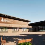 First draft renderings of what the Enumclaw Community Center could look like from the outside; these images don't show the large tree on the corner of Cole Street and Initial Avenue or the nearby horse statue, but elected officials and architects say those will remain if the center is built. Images courtesy Cornerstone Architectural Group