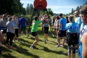 Photo courtesy the Foothills Rails to Trails Coalition 
The Rainier to Ruston Relay begins at Mount Rainier, and runners pass through Carbonado, Wilkeson, South Prairie, and Orting before running northwest through Puyallyp and finishing at Ruston.