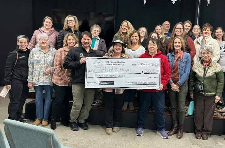 100+ Women Who Care Foothills raised about $6,000 for the Maple Valley-based nonprofit Elijahs Hope during its last quarterly meeting. By their next meeting on April 10, the group will have raised more than $100,000 overall. Image courtesy 100+ Women Who Care Foothills