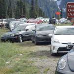 Photo courtesy National Park Service
Parking at Paradise inside Mount Rainier National Park is becoming a nightmare, with many cars parking alongside the road when the official lot is full. Draft plans to limit the number of cars and people that can access popular parts of the park are being evaluated.