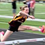 Trista Turgeon pulled off a time of 15.78 in the 100-meter hurdles, a personal best that earned her the honor of being named a No. 1 runner in the states Class 2A category. Contributed photo