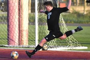 The regular South Puget Sound League 2A season has wrapped up for most spring sports and postseason play awaits. Shown here EHS Kyle Koehn. Photo by Kevin Hanson