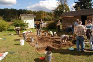 Photo courtesy King County 
King County archaeologists are conducting a dig at the Neely Mansion.