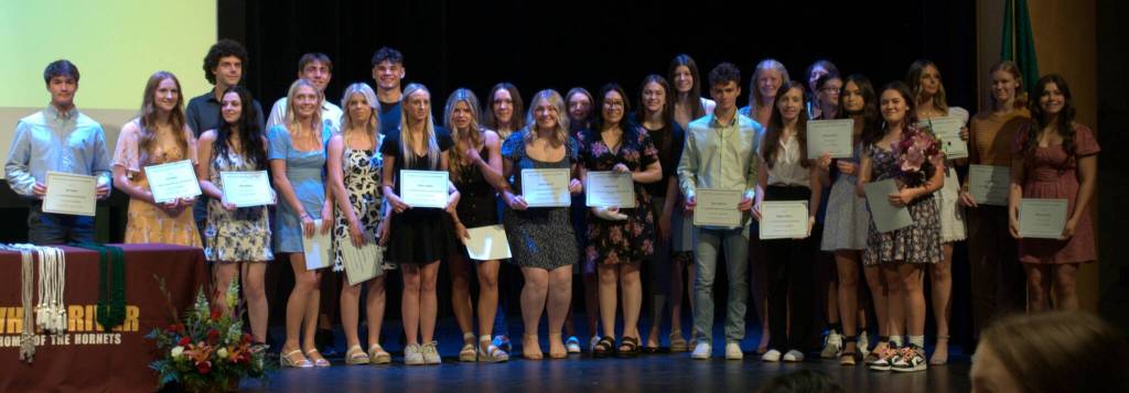 Thirty seniors earned scholarships from the White River Community Scholarship on May 25. Photo by Zack Slominski.