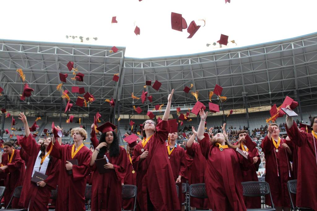Nearly 300 White River High School students graduated this year, earning their diplomas at the Washington State Fair Grounds in Puyallup on June 8. Photos by Alex Bruell / Sound Publishing