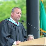 White River High School principal Cody Mothershead speaks during the graduation ceremony. Photos by Alex Bruell / Sound Publishing