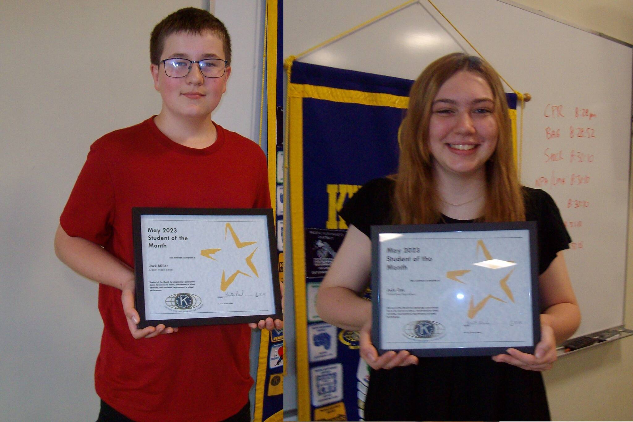 Jack Miller, Glacier Middle School and JoJo Cox, White River High School (submitted photos)