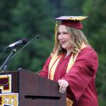 Photos by Alex Bruell / Sound Publishing
Class speaker Carly Hilt addresses her peers.