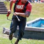 Pictured here is Billy Clinkingbeard on the final stretch of the obstacle choke setting event, where he placed second. Photo by Ashley Britschgi