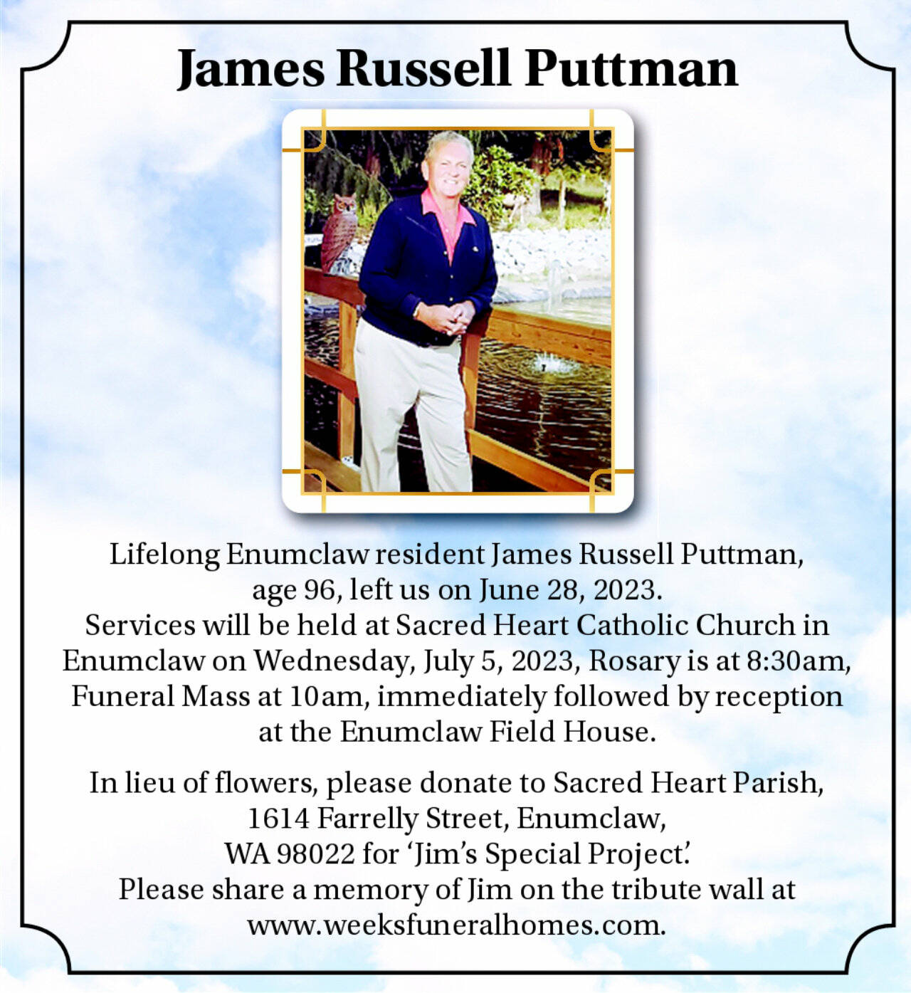 Obit for James Puttman