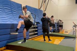 Screenshot
Tacoma Community College student Dylan Watts at a training last January before he was drafted into the MLB.