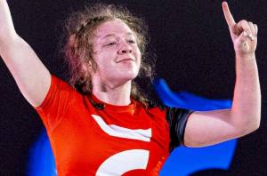 Shelby Moore (pictured) along with fellow WRHS graduate Payton Stroud, continue to dominate the wrestling mat at McKendree University.
Contributed photos