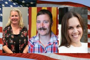 Left to right, incumbent Lori Metschan lost the recent primary race to challengers Ben Stouffer and Tonya Pettit.