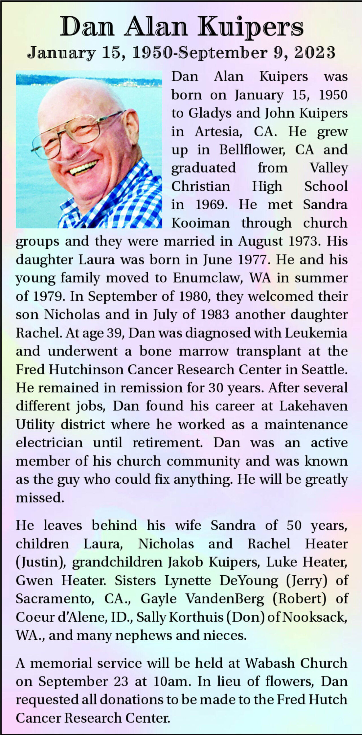 Obit for Dan Kuipers
