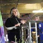 Kent Mayor Dana Ralph speaking about the importance of the Cancer Center for the people of South King County. (Photo by Bailey Jo Josie/Sound Publishing)