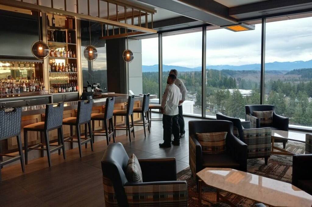 Photo by Robert Whale/Auburn Reporter
The Muckleshoot Casino Resort offers some stellar views, as shown here by Robert Dearstine, Executive Director of Resort Operations.