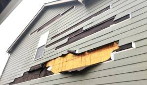 Damage to a Suntop Farm home after a 2021 snow and windstorm. Some owners of these homes recently proved in arbitration that their homes were not properly constructed and LGI breached their contract. Submitted photo