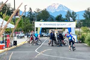 The Ride Around Mount Rainier in One Day (RAMROD) event usually starts and ends in Enumclaw  but organizers are worried that by not being allowed to use Stevens Canyon Road, the 40th event will be canceled, and the ride will stop. Courtesy photo