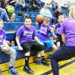 Photo by Ray Miller-Still
An Enumclaw Parks and Rec coach pumping up her youth athletes during halftime at a Feb. 27 game at Thunder Mountain Middle School.