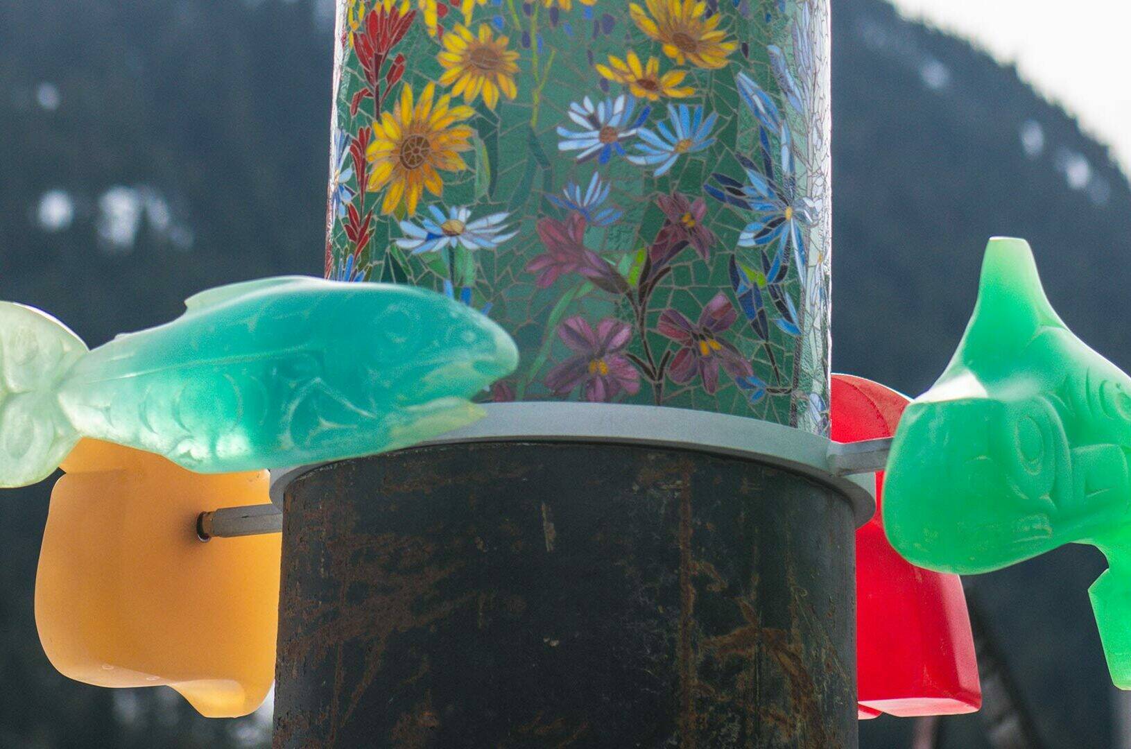 Crystal Mountains new Circle of Life tower, created by Mary Iverson, is a celebration of the mountains impact on environment. Photo courtesy Crystal Mountain