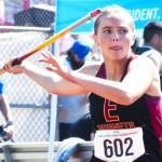 Natalie DeMarco is shown here on the way to a second-place finish at last years state track and field championships. Last week, she received a 2024 Smart Choices Scholarship. 
File photo