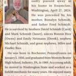 Obit for Thomas Schmidt