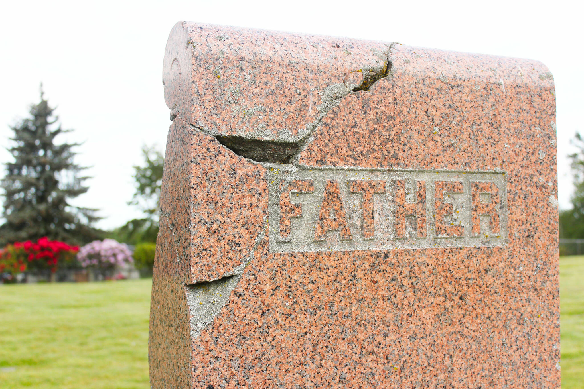 The graves of Frank Steveson, Mary Stevenson, and Marys father, Joseph Fell, are falling apart, and the Black Diamond Daughters of the Revolution (the Mary Fell Stevenson chapter) wants to restore them. Photos by Ray Miller-Still