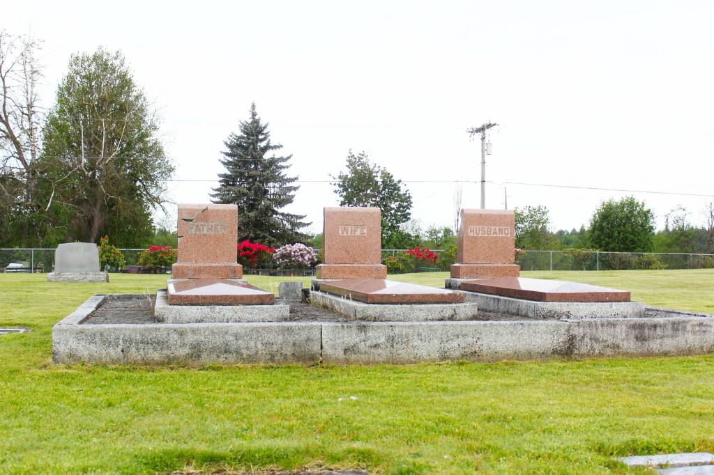 The graves of Frank Steveson, Mary Stevenson, and Mary's father, Joseph Fell, are falling apart, and the Black Diamond Daughters of the Revolution (the Mary Fell Stevenson chapter) wants to restore them. Photos by Ray Miller-Still