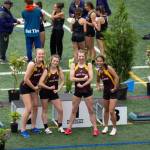 Courtesy photo
The White River girls track team, despite its small size, took first at districts this year. Pictured is the 4 x 400 team, Vivian King, Charee Sproed, Trista Turgeon, and Nativity Laddy.