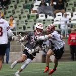 Photo by Todd Overdorff / sonscapeimages.com 
No. 12 Wyatt Neu driving Bellinghams offense player off his mark.